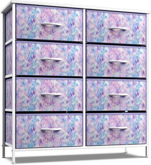 purple bedroom dresser Purple Three-Drawer Dresser Set Rehaus